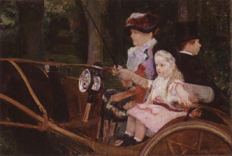 Mary Cassatt A Woman and a Girl Driving France oil painting art